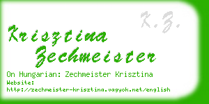 krisztina zechmeister business card